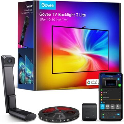 Govee H6097 Iluminación de fondo TV - RGBICW, Wi-Fi+Bluetooth, 40-50 Pulgadas Govee H6097 Iluminación de fondo TV - RGBICW, Wi-Fi+Bluetooth, 40-50 Pulgadas