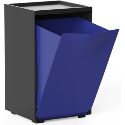 recamania Cubo Apilable De Reciclaje De Plástico Con Apertura Frontal - Color Azul - Medidas: 46x28x27 Cm recamania Cubo Apilable De Reciclaje De Plástico Con Apertura Frontal - Color Azul - Medidas: 46x28x27 Cm