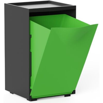 recamania Cubo Apilable De Reciclaje De Plástico Con Apertura Frontal - Color Verde - Medidas: 46x28x27 Cm recamania Cubo Apilable De Reciclaje De Plástico Con Apertura Frontal - Color Verde - Medidas: 46x28x27 Cm