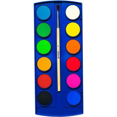Estuche de Acuarelas Pelikan con 12 Colores y Pincel Incluido Estuche de Acuarelas Pelikan con 12 Colores y Pincel Incluido