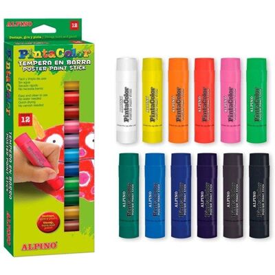 Estuche Témperas Alpino PintaColor 12 Barra Secado Rápido Estuche Témperas Alpino PintaColor 12 Barra Secado Rápido