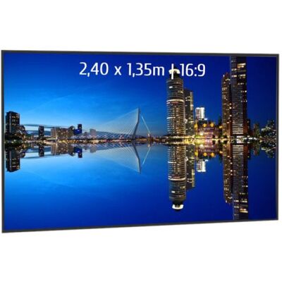 Kimex Pantalla de Proyección Fija con Marco Ultrafino 2.40x1.35m Formato 16:9 Kimex Pantalla de Proyección Fija con Marco Ultrafino 2.40x1.35m Formato 16:9
