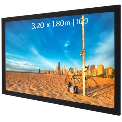 Kimex Pantalla de Proyección Fija con Marco 3.20x1.80m Formato 16:9 Kimex Pantalla de Proyección Fija con Marco 3.20x1.80m Formato 16:9