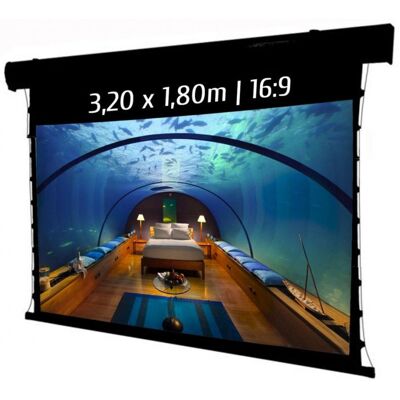 Kimex Pantalla de Proyección Motorizada Tensionada 3.20x1.80m Formato 16:9 Wi-Fi Negra Kimex Pantalla de Proyección Motorizada Tensionada 3.20x1.80m Formato 16:9 Wi-Fi Negra