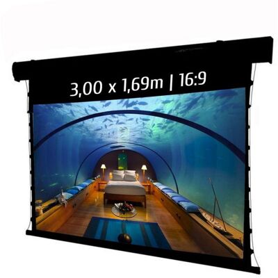 Pantalla de proyección motorizada tensionada KIMEX 049-3617W - 3x1.69m - 16:9 - Wi-Fi Pantalla de proyección motorizada tensionada KIMEX 049-3617W - 3x1.69m - 16:9 - Wi-Fi