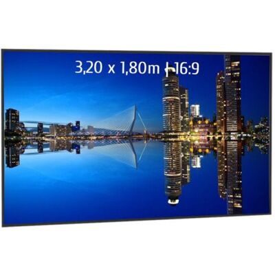 Kimex Pantalla de Proyección Fija con Marco Ultrafino 3.20x1.80m Formato 16:9 Kimex Pantalla de Proyección Fija con Marco Ultrafino 3.20x1.80m Formato 16:9