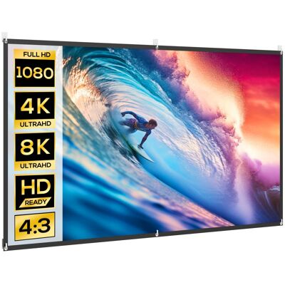 Homcom Pantalla De Proyector Manual 100 Pulgadas Formato 16:9 Blanco Homcom Pantalla De Proyector Manual 100 Pulgadas Formato 16:9 Blanco