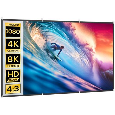 Homcom Pantalla De Proyector Manual 120 Pulgadas Formato 16:9 Blanco Homcom Pantalla De Proyector Manual 120 Pulgadas Formato 16:9 Blanco
