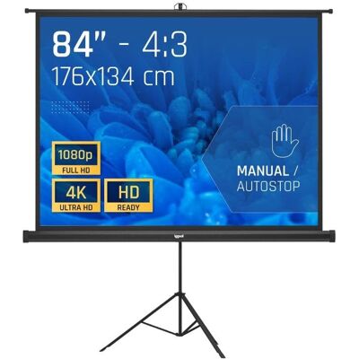 Pantalla de proyección Iggual 84" 176x134 cm con trípode y bolsa Pantalla de proyección Iggual 84" 176x134 cm con trípode y bolsa