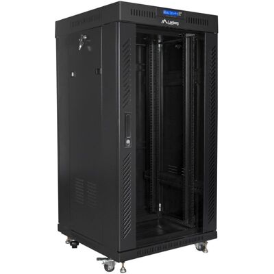 Armario rack Lanberg 19'' - 22U, 600x600mm, Puerta de vidrio - V2 Armario rack Lanberg 19'' - 22U, 600x600mm, Puerta de vidrio - V2