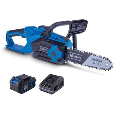 Sierra de cadena inalámbrica Scheppach C-CS254-X SET L 20V Barra 25,4 cm Sierra de cadena inalámbrica Scheppach C-CS254-X SET L 20V Barra 25,4 cm