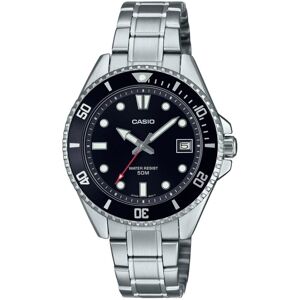 Reloj Casio Collection MDV-10D-1A1VEF display analógico/digital correa negra resistente al agua Reloj Casio Collection MDV-10D-1A1VEF display analógico/digital correa negra resistente al agua