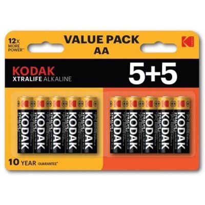 Pilas Alcalinas AA Kodak Xtralife Pack 10 Pilas Alcalinas AA Kodak Xtralife Pack 10