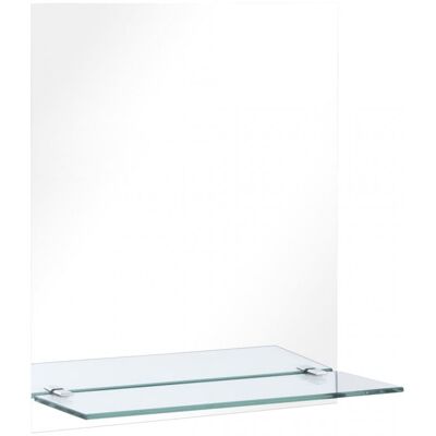 Espejo de pared con estante 20x40cm - Vidrio templado para baño Espejo de pared con estante 20x40cm - Vidrio templado para baño