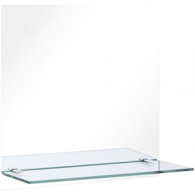 Espejo de pared con estante vidaXL - 30x30cm Vidrio Templado Baño Espejo de pared con estante vidaXL - 30x30cm Vidrio Templado Baño