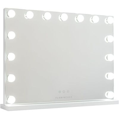 Flamingueo Espejo Maquillaje Con Luz 15 Led 3 Modos De Luz Control Táctil Flamingueo Espejo Maquillaje Con Luz 15 Led 3 Modos De Luz Control Táctil