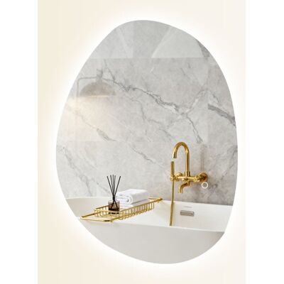 Homcom Espejo De Baño Con Luz Led 70x50 Cm Sin Marco Ip44 Homcom Espejo De Baño Con Luz Led 70x50 Cm Sin Marco Ip44