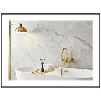 Homcom Espejo De Baño Con Luz Led 80x60 Cm Función Antivaho Homcom Espejo De Baño Con Luz Led 80x60 Cm Función Antivaho