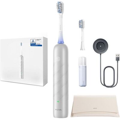 Movea, Cepillo de dientes eléctrico, Plata - Cepillo eléctrico Movea, Cepillo de dientes eléctrico, Plata - Cepillo eléctrico