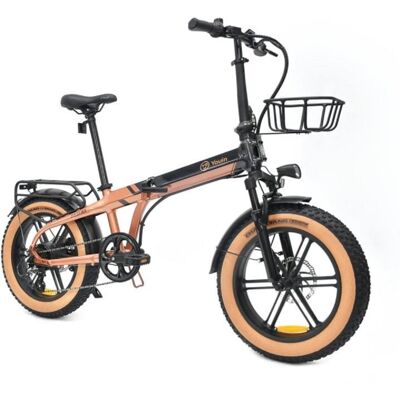 Bicicleta eléctrica YOUIN Dallas BK1650 Fat plegable 250W 60km aluminio suspensión 20" Bicicleta eléctrica YOUIN Dallas BK1650 Fat plegable 250W 60km aluminio suspensión 20"