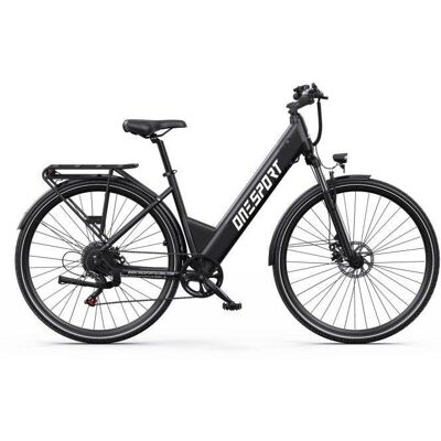 Bicicleta eléctrica OneSport OT12 motor 250 W batería 36 V 13 Ah gris Bicicleta eléctrica OneSport OT12 motor 250 W batería 36 V 13 Ah gris