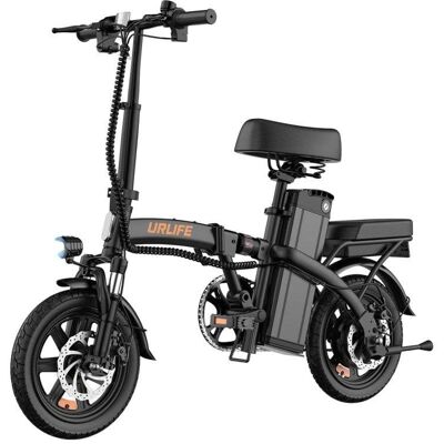 Bicicleta eléctrica URLIFE F1L plegable 14" motor 350W batería 48V 7,5Ah negra Bicicleta eléctrica URLIFE F1L plegable 14" motor 350W batería 48V 7,5Ah negra