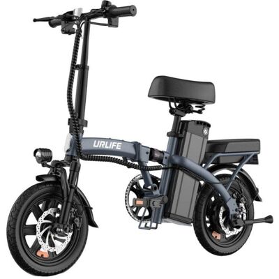 Bicicleta eléctrica URLIFE F1L plegable motor 350W batería 48V 7,5Ah gris Bicicleta eléctrica URLIFE F1L plegable motor 350W batería 48V 7,5Ah gris