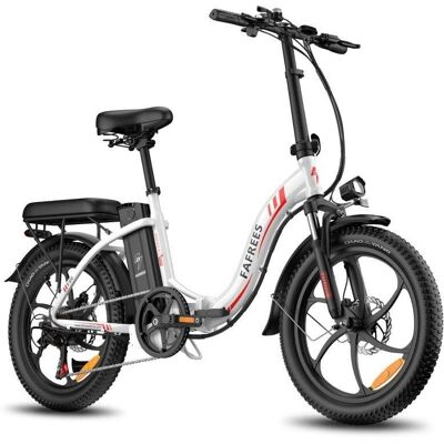 Bicicleta eléctrica Fafrees F20 motor 250 W batería 36 V 18 Ah ruedas 20" plegable blanca Bicicleta eléctrica Fafrees F20 motor 250 W batería 36 V 18 Ah ruedas 20" plegable blanca