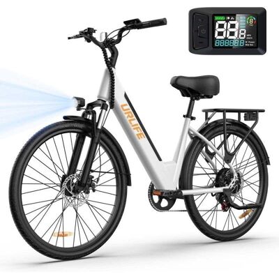 Bicicleta eléctrica URLIFE E26 motor 750 W batería 48 V 10,4 Ah blanca Bicicleta eléctrica URLIFE E26 motor 750 W batería 48 V 10,4 Ah blanca