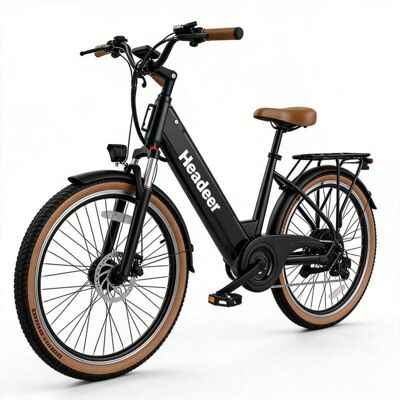 Bicicleta Eléctrica Headeer BD26195 Motor 350W Batería 48V 26" Frenos Disco Negro Bicicleta Eléctrica Headeer BD26195 Motor 350W Batería 48V 26" Frenos Disco Negro