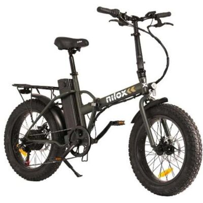 Bicicleta Eléctrica Plegable Nilox 20" x 4" 250W Shimano 7 Velocidades 70 km Autonomía Negro Bicicleta Eléctrica Plegable Nilox 20" x 4" 250W Shimano 7 Velocidades 70 km Autonomía Negro