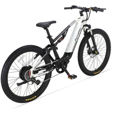 Bicicleta Eléctrica Cyrusher Flex Suspensión Total Batería LG 15Ah Shimano Blanco Bicicleta Eléctrica Cyrusher Flex Suspensión Total Batería LG 15Ah Shimano Blanco