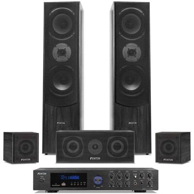 Fenton Home Cinema 5.1 Bluetooth 510W Negro Karaoke MP3 Altavoces madera Fenton Home Cinema 5.1 Bluetooth 510W Negro Karaoke MP3 Altavoces madera