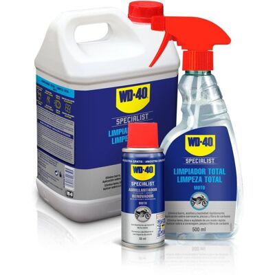 WD40 Limpiador Total Wd-40 Specialist Para Motos 5 Litros Con Pulverizador De 500ml Y Muestra De Abrillantador De Silicona Gratis WD40 Limpiador Total Wd-40 Specialist Para Motos 5 Litros Con Pulverizador De 500ml Y Muestra De Abrillantador De Silicona Gratis