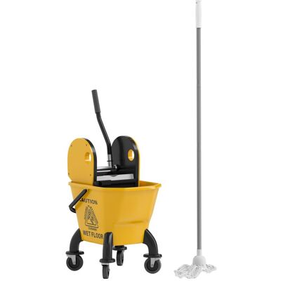 Homcom Cubo De Fregona Con Ruedas Escurridor Desmontable Capacidad 26l Amarillo Homcom Cubo De Fregona Con Ruedas Escurridor Desmontable Capacidad 26l Amarillo