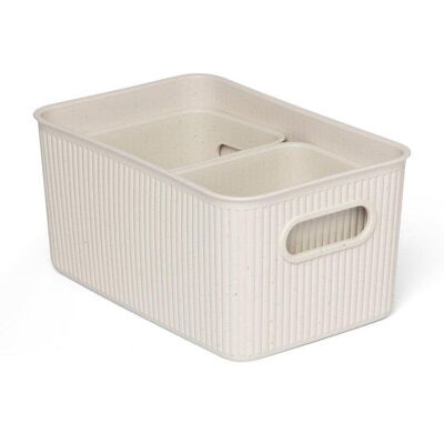 Set de 3 Cestas de Ordenación Tatay Baobab Ecohome Beige Plástico Reciclado Set de 3 Cestas de Ordenación Tatay Baobab Ecohome Beige Plástico Reciclado