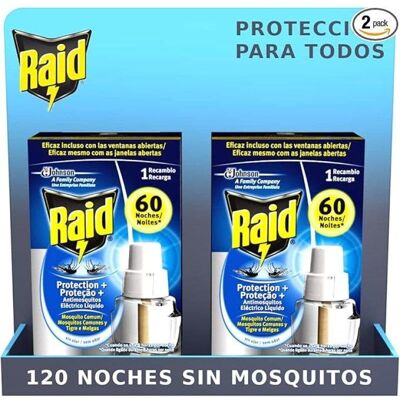 raid-brand Pack Recambios Líquido Raid Anti Mosquitos 2 Unidades 120 Noches raid-brand Pack Recambios Líquido Raid Anti Mosquitos 2 Unidades 120 Noches