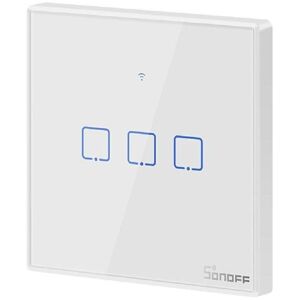 Interruptor inteligente Sonoff T0EU3C triple vía control táctil Wi-Fi Alexa Google Home Interruptor inteligente Sonoff T0EU3C triple vía control táctil Wi-Fi Alexa Google Home