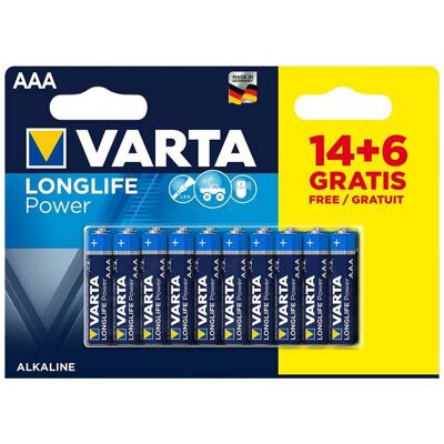 Varta Longlife Power Pack 20 (14+6) Pilas AAA 1.5V Varta Longlife Power Pack 20 (14+6) Pilas AAA 1.5V