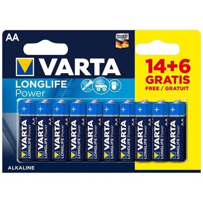 Varta Longlife Power Pack 20 (14+6) Pilas AA 1.5V Varta Longlife Power Pack 20 (14+6) Pilas AA 1.5V