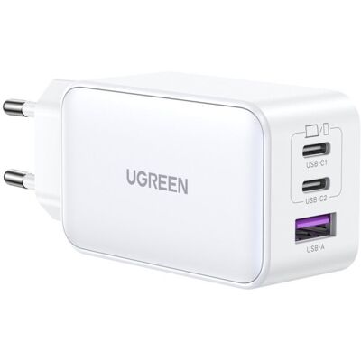 Ugreen Nexode Cargador Carga Rápida Gan 65w 2 USB-C + 1 USB-A Blanco Ugreen Nexode Cargador Carga Rápida Gan 65w 2 USB-C + 1 USB-A Blanco