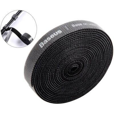 Organizador de cable Baseus ACMGT-F01 3m Velcro Negro Franela 12.5mm Corte a Medida Organizador de cable Baseus ACMGT-F01 3m Velcro Negro Franela 12.5mm Corte a Medida