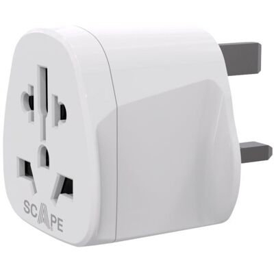 scape-travel Adaptador de viaje universal Scape Travel 830 Tipo G Compatible A/B/C/G/I 250V 10A 2500W scape-travel Adaptador de viaje universal Scape Travel 830 Tipo G Compatible A/B/C/G/I 250V 10A 2500W