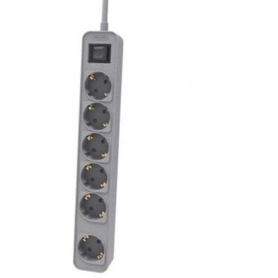 Regleta Philips CHP2164G/10 6 tomas Schuko, cable 1.5m, interruptor y LED de estado gris Regleta Philips CHP2164G/10 6 tomas Schuko, cable 1.5m, interruptor y LED de estado gris