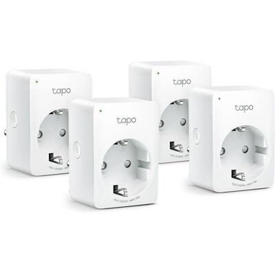 tapo-by-tp-link Enchufe Inteligente TP-Link Tapo P100 WiFi/Bluetooth Pack 4 Unidades 2300W Interior PC tapo-by-tp-link Enchufe Inteligente TP-Link Tapo P100 WiFi/Bluetooth Pack 4 Unidades 2300W Interior PC