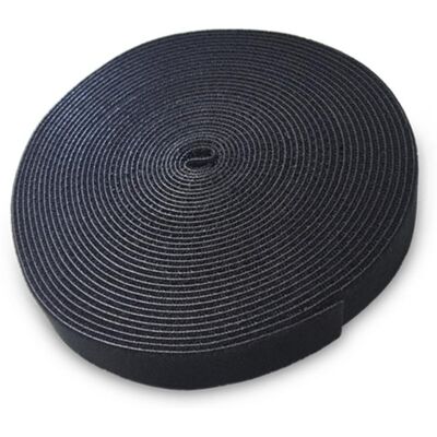 Pasacables Savio OC-01/B Velcro Negro para Escritorio o Pared 10 m Pasacables Savio OC-01/B Velcro Negro para Escritorio o Pared 10 m