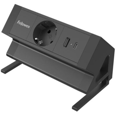 Regleta Fellowes 100137172 1 Toma Tipo F 2 USB (A y C) 2 m Interior Negra Regleta Fellowes 100137172 1 Toma Tipo F 2 USB (A y C) 2 m Interior Negra