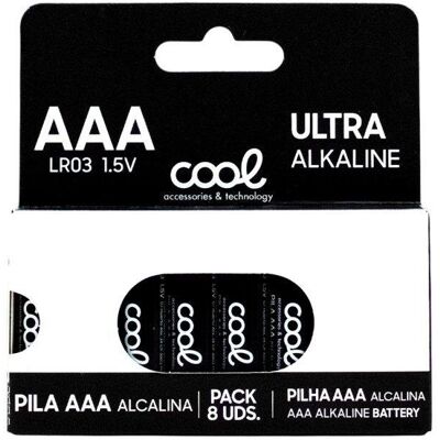 Pila Alcalina AAA LR03 COOL Pack 8 uds Pila Alcalina AAA LR03 COOL Pack 8 uds