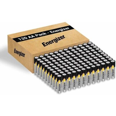 Pilas AA Alcalinas Energizer Industrial Pack 120 Unidades Larga Duración Pilas AA Alcalinas Energizer Industrial Pack 120 Unidades Larga Duración