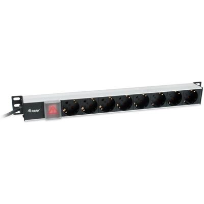 Regleta Equip 333308 8 Tomas Tipo F con Interruptor y Cable 3 m Regleta Equip 333308 8 Tomas Tipo F con Interruptor y Cable 3 m
